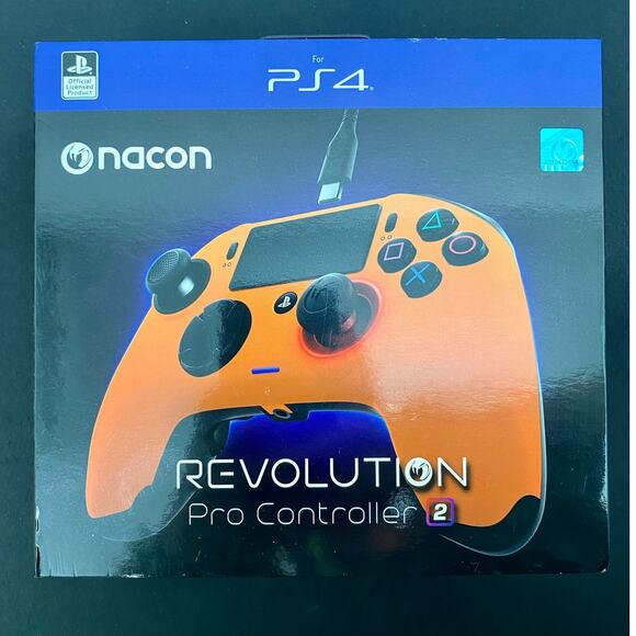 Orange Nacon Revolution Pro Controller 2 for PS4 W/ Box and Accessories - Picture 1 of 12